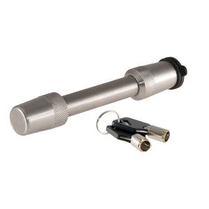 Curt 1/2in Hitch Lock w/5/8in Adapter (1-1/4in or 2in Receiver Barbell Stainless)