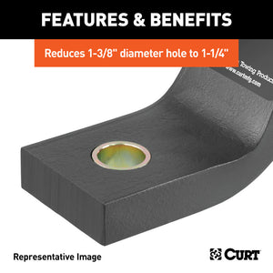 Curt Reducer Bushing (From 1-3/8in to 1-1/4in Shank Packaged)