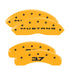 MGP 4 Caliper Covers Engraved Front 2015/Mustang Engraved Rear 2015/37 Yellow finish black ch