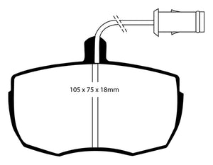 EBC 87-89 Land Rover Range Rover 3.5 Greenstuff Front Brake Pads