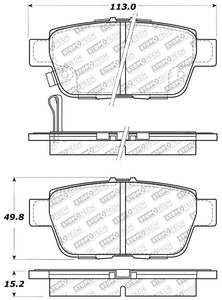 StopTech 06-14 Honda Ridgeline Street Select Rear Brake Pads