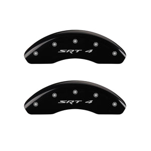 MGP 4 Caliper Covers Engraved Front & Rear SRT4 Black finish silver ch