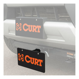 Curt Hitch-Mounted License Plate Holder (Fits 2in Receiver)