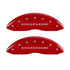 MGP 4 Caliper Covers Engraved Front & Rear With out stripes/Dodge Red finish silver ch
