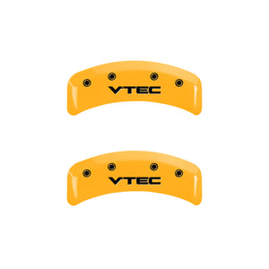 MGP 4 Caliper Covers Engraved Front & Rear Vtech Yellow Finish Black Char 2003 Honda Element