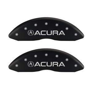 MGP 4 Caliper Covers Engraved Front & Rear Acura Red finish silver ch