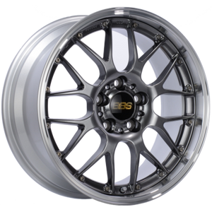 BBS RS-GT 19x8 5x114.3 ET45 Diamond Black Center Diamond Cut Lip Wheel - 82mm PFS Required