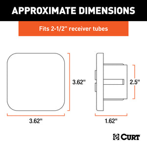 Curt 2-1/2in Rubber Hitch Tube Cover