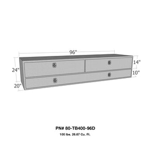 Westin/Brute High Cap 96in Stake Bed Contractor TopSider w/ Doors - Aluminum