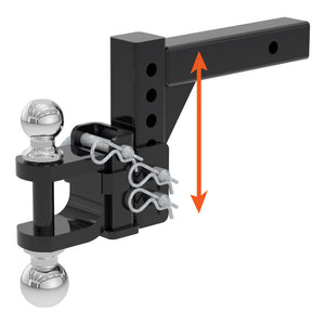 Curt Adjustable Multipurpose Ball Mount (2in Shank 2in & 2-5/16in Balls)