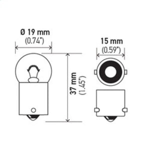 Hella Bulb 5637 24V 10W BA15s B6