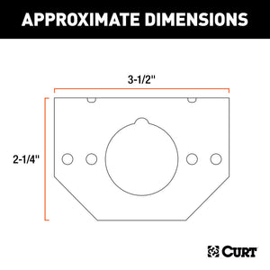 Curt Connector Mounting Bracket for 4-Way & 6-Way Round (Packaged)