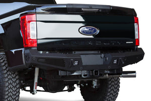 Addictive Desert Designs 17-18 Ford F-250 HoneyBadger Rear Bumper w/ Backup Sensor Cutouts