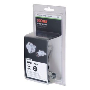 Curt 4-Way Round Connector Plug & Socket (Packaged)