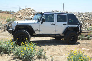 DV8 Offroad 07-18 Jeep Wrangler JK 2 Piece Fast Back Hard Top 4 Door - Black (DS Only)