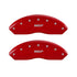 MGP 4 Caliper Covers Engraved Front & Rear MGP Red Finish Silver Characters 2019 Cadillac XT5