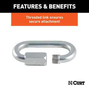 Curt 1/4in Quick Link (880lbs Packaged)