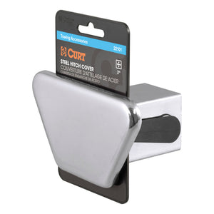 Curt 2in Chrome Steel Hitch Tube Cover (Packaged)