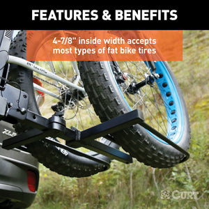 Curt Tray-Style Bike Rack Cradles for Fat Tires (4-7/8in I.D. 2-Pack)