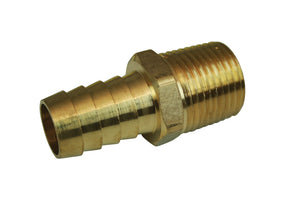 Moroso Straight Fitting - 1/2in NPT to 5/8in Barbed - Brass - Single