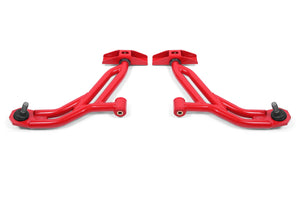 BMR 10-14 Ford Mustang Non-Adj. Lower A-Arms Delrin/Rod End w/ 19mm Tall Ball Joint - Red