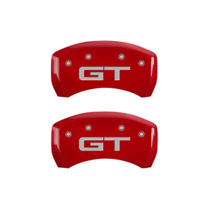 MGP Rear set 2 Caliper Covers Engraved Rear 2015/GT Red finish silver ch