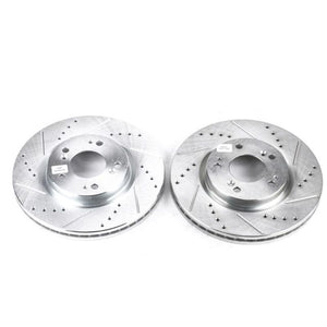 Power Stop 06-12 Mitsubishi Eclipse Front Evolution Drilled & Slotted Rotors - Pair