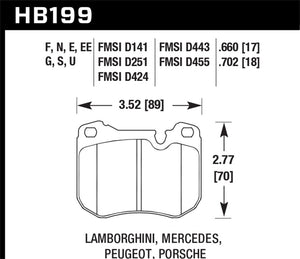 Hawk 77-84 &86-88 Porsche 924 / 78-81 928 / 83-89 944 Blue 9012 Front Race Brake Pads