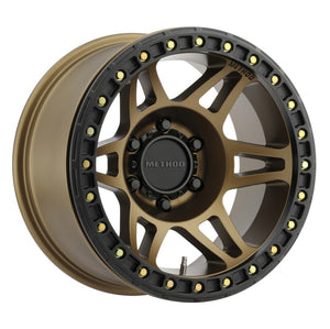 Method MR106 Beadlock 17x9 -44mm Offset 6x5.5 108mm CB Method Bronze w/BH-H24125 Wheel