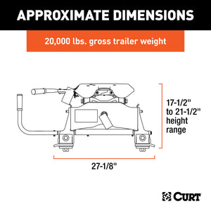 Curt A20 5th Wheel Hitch w/Roller