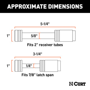 Curt Hitch & Coupler Lock Set (2in Receiver 7/8in Latch)