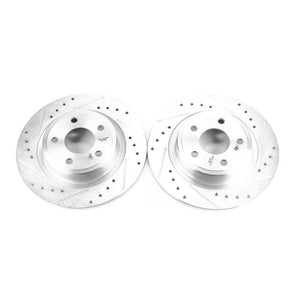 Power Stop 17-18 Mercedes-Benz SLC300 Rear Evolution Drilled & Slotted Rotors - Pair