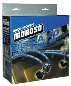 Moroso Ford 351W Ignition Wire Set - Ultra 40 - Sleeved - HEI - 135 Degree - Black