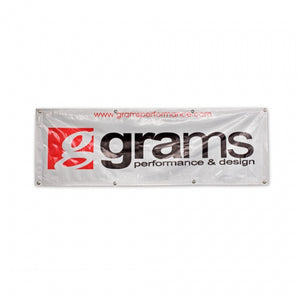 Grams Performance 60in x 20in Vinyl Shop Banner - Silver