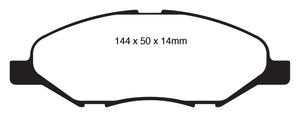 EBC 09-11 Nissan Versa 1.6 Greenstuff Front Brake Pads