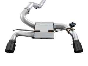 AWE Tuning Ford Focus RS SwitchPath Cat-back Exhaust - Chrome Silver Tips