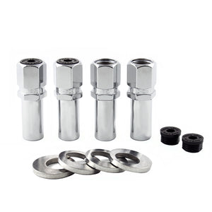 McGard Hex Lug Nut (Drag Racing X-Long Shank) 1/2-20 / 13/16 Hex / 2.475in. Length (4-Pack) - Chrome