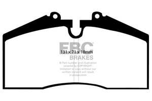 EBC 96-98 Porsche 911 (993) 3.6 Carrera 4S Redstuff Rear Brake Pads