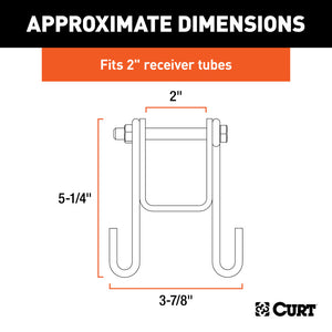 Curt Trailer Safety Chain Holder Bracket w/ 2in Shank