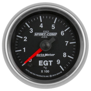 Autometer Sport-Comp II Gauge Pyrometer (Egt) 2 1/16in 900c Digital Stepper Motor Sport-Comp II