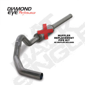 Diamond Eye KIT 4in CB MFLR RPLCMENT PIPE SGL SS: 2004.5-2007.5 DODGE CUMMINS 600