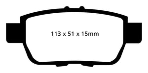 EBC 09-14 Acura TL 3.5 Greenstuff Rear Brake Pads