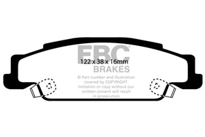 EBC 02-05 Cadillac CTS 2.6 Redstuff Rear Brake Pads