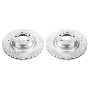 Power Stop 06-12 Land Rover Range Rover Front Evolution Drilled & Slotted Rotors - Pair