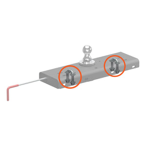 Curt Replacement Original Double Lock Safety Chain Anchor Kit (Fits 60607)