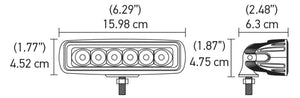 Hella Value Fit Mini Flush Mount 7.7in - 18W White Housing Flood Beam LED Light Bar