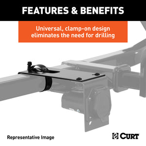 Curt Connector Bracket Mount for 4 5 or 6-Way Bracket (Packaged)