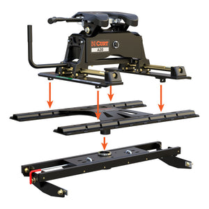 Curt X5 Gooseneck-to-5th-Wheel Adapter Plate for Double Lock