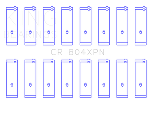 King Ford 260ci 289ci 302 5.0L Windsor Performance Connecting Rod Bearing - Set of 8