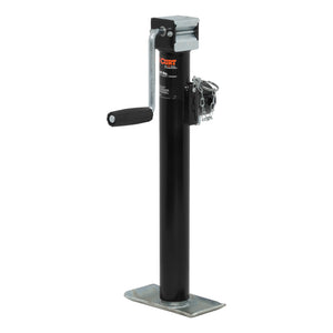 Curt Pipe-Mount Swivel Jack w/Side Handle (2000lbs 15in Travel)